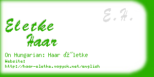 eletke haar business card